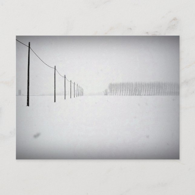 Carte postale à neige minimale (Devant)