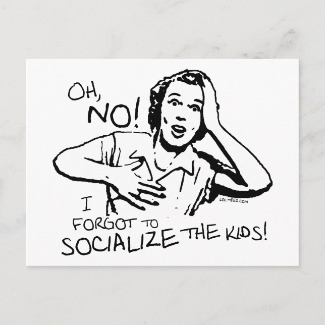 Carte Postale A oublié la socialisation (Devant)