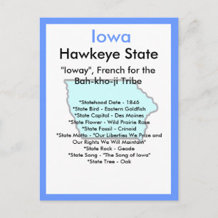 Carte Postale A propos de l'Iowa