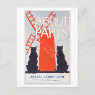 Carte Postale À propos de Paris (1895) Poster vintage