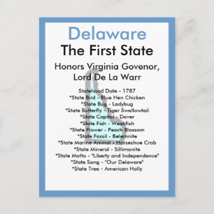 Carte Postale À propos du Delaware