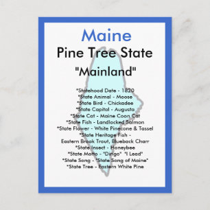 Carte Postale À propos du Maine