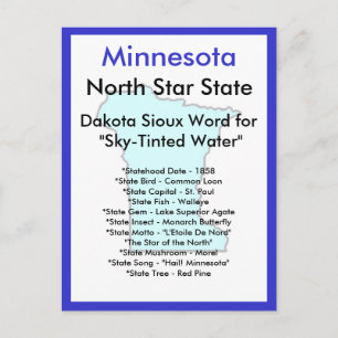 Carte Postale A propos du Minnesota