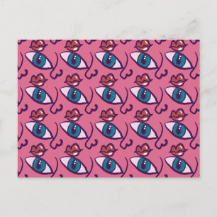 Carte Postale A propos du visage - Yeux nez Bouche lèvres visage