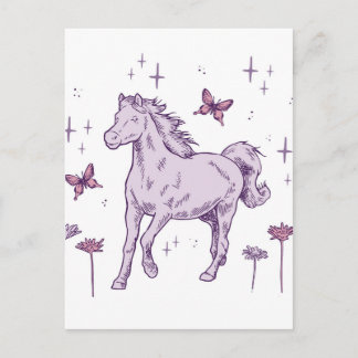 Carte Postale A purple Horse