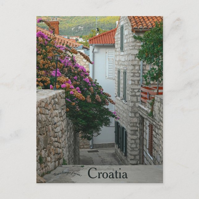 Carte Postale A Street in Rab Croatia (Devant)