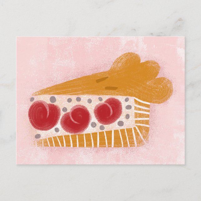 Carte postale à tarte cerise (Devant)