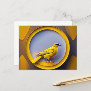Carte postale à tête jaune
