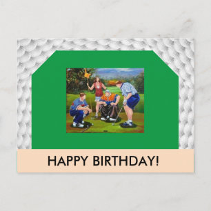Carte postale à thème de golf