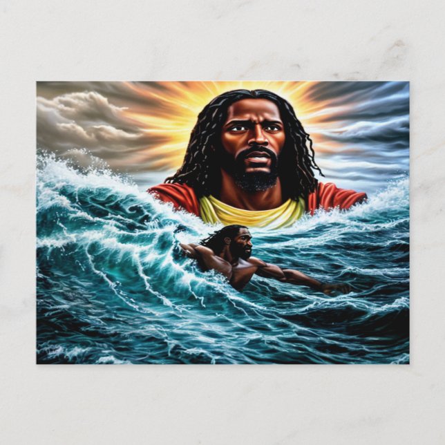 Carte postale À Travers Les Eaux Difficiles (Devant)