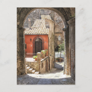 Carte Postale A travers une arcade à Narni, Ombrie, Italie