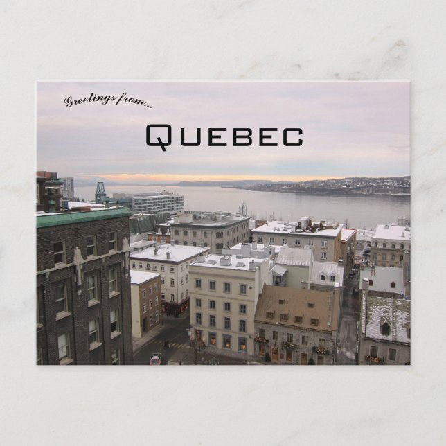 Carte Postale A View of Quebec City Quebec Canada (Devant)