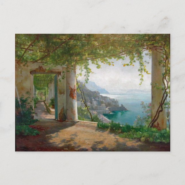 Carte Postale Aagaard Loggia Amalfi Italy Painting (Devant)
