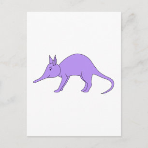 Carte Postale Aardvark violet