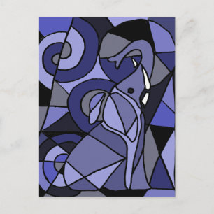 Carte Postale AB - Eléphant d'art Abstrait