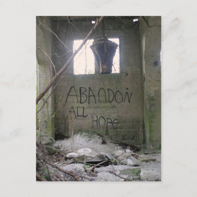 Carte Postale Abandon Tout Espoir (Devant)