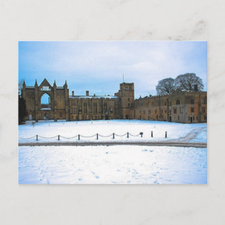 Carte Postale Abbaye de Newstead dans la neige hivernale