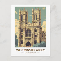 Abbaye de Westminster Angleterre Voyage Art Rétro
