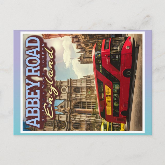 CARTE POSTALE ABBEY ROAD LONDON - ROUTE ICONIQUE DE L'ANGLETERRE (Devant)
