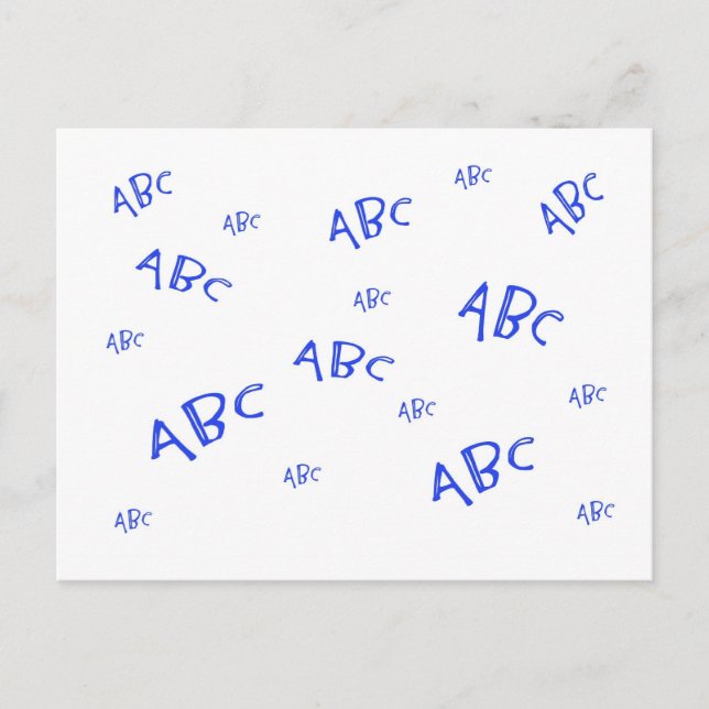 Carte Postale ABC bleu`s (Devant)
