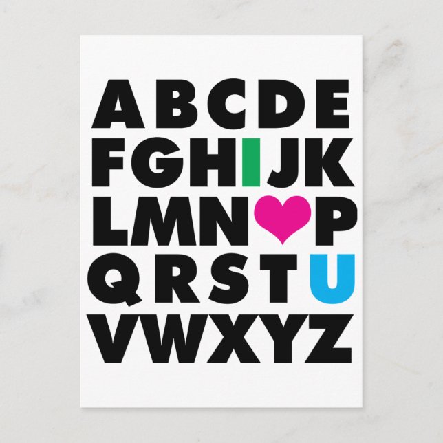 Carte Postale ABC de l'amour (Devant)