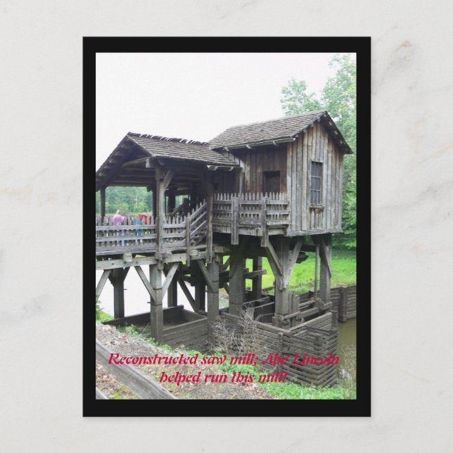 Carte Postale Abe Lincoln a travaillé ici (Devant)