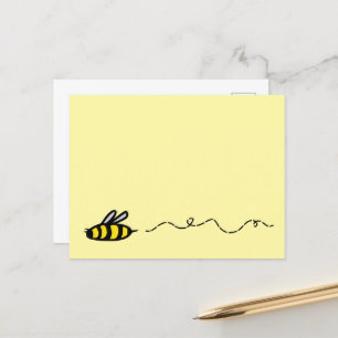 Carte Postale Abeille à dessin personnalisable