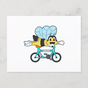Carte Postale Abeille à vélo