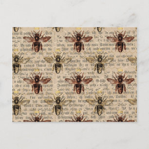 Carte Postale Abeille de la reine Brown