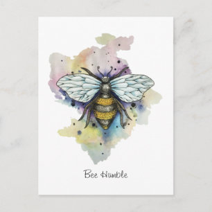 Carte postale Abeille Et Laver Arc-En-Ciel