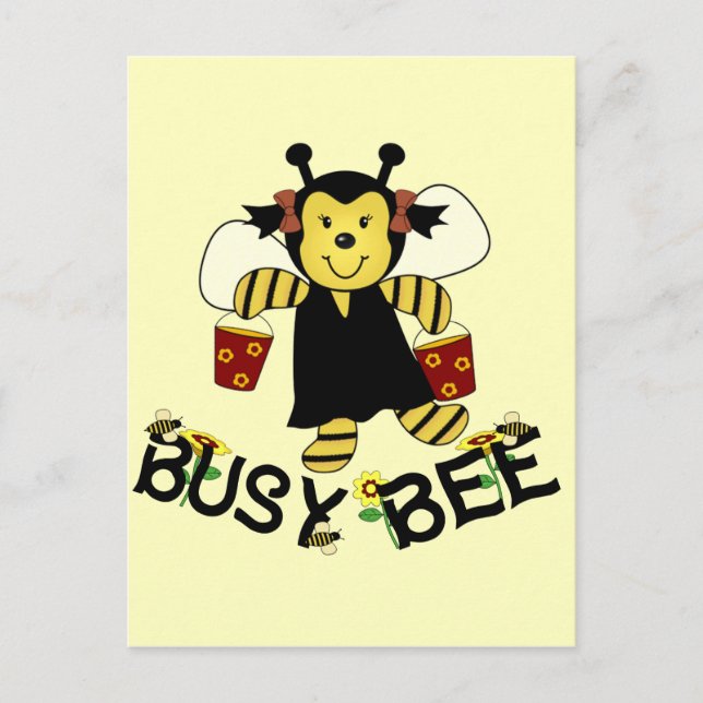 Carte Postale Abeille Occupée (Devant)