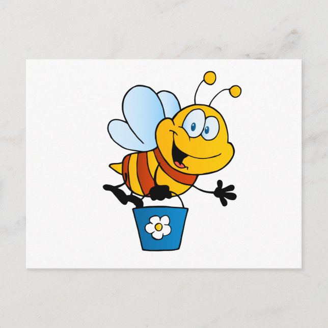 Carte Postale Abeilles Bug Bugs Insect mignon Carton animal (Devant)