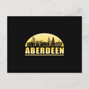 Carte Postale Aberdeen City Cityscape Skyline Drôle idée cadeau
