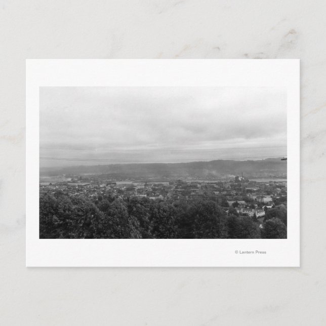 Carte Postale Aberdeen, WA Vue de la ville depuis Belaire Hill (Devant)