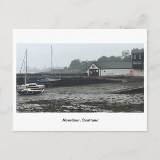 Carte Postale Aberdour - Bateaux devant les bâtiments du port