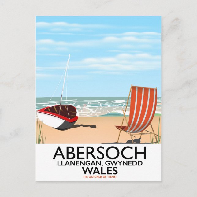 Carte Postale Abersoch Llanengan à Gwynedd, affiche de voyage au (Devant)