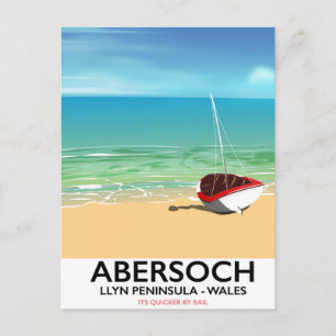 Carte Postale Abersoch, Péninsule de Llyn poster de vacances au