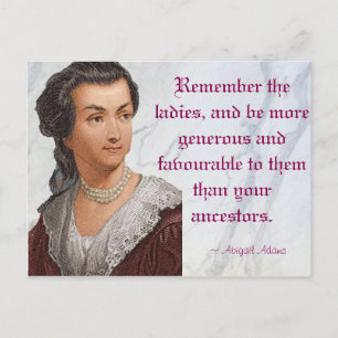 Carte Postale Abigail Adams - Souvenez-vous des femmes