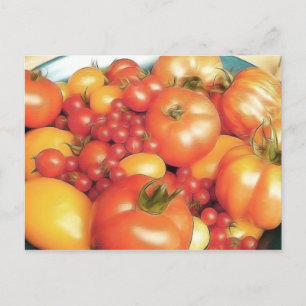 Carte Postale Abondante récolte - Tomates de l'Héritage