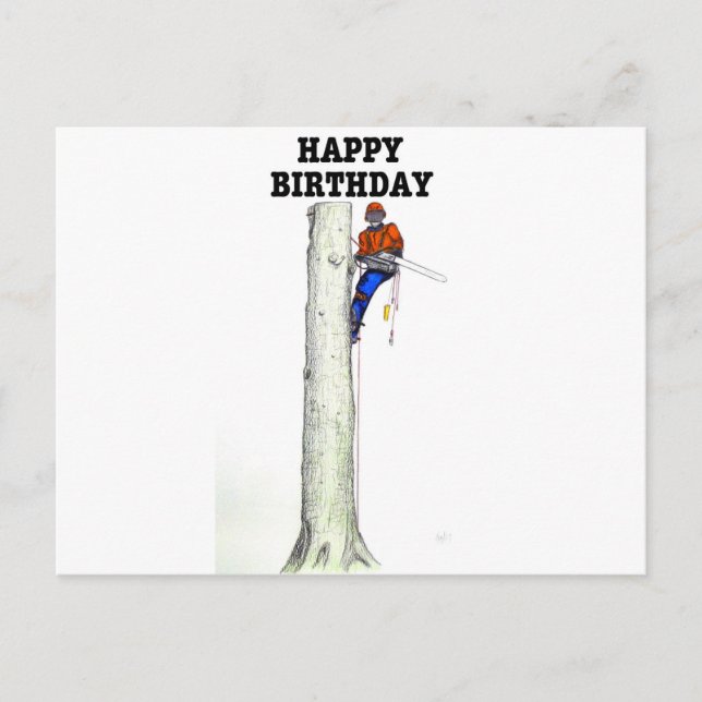 Carte Postale Aboriste Arbre chirurgien Anniversaire cadeau prés (Devant)