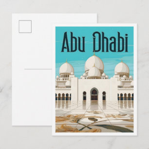 Carte Postale Abou Dabi Émirats arabes unis Voyage vintage 