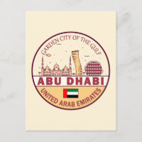 Abou Dhabi Émirats arabes unis Emblem Skyline