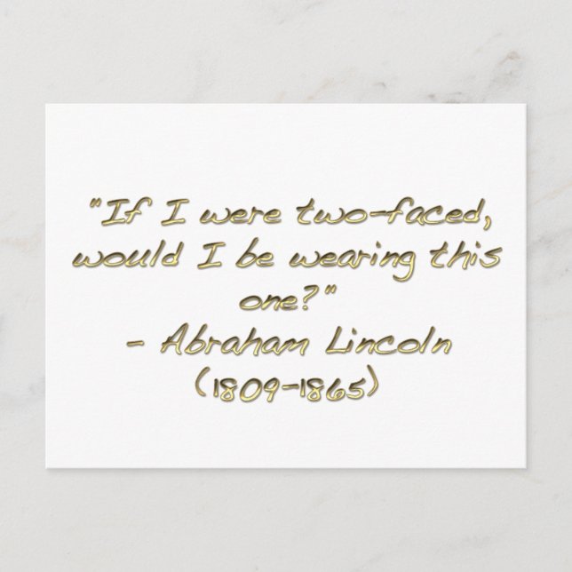 Carte Postale Abraham Lincoln (Devant)