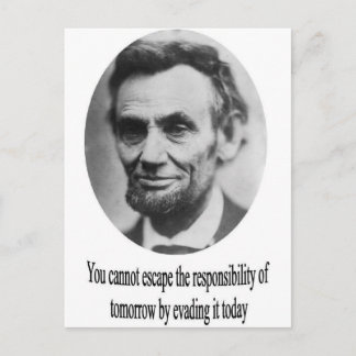Carte Postale Abraham Lincoln avec citation