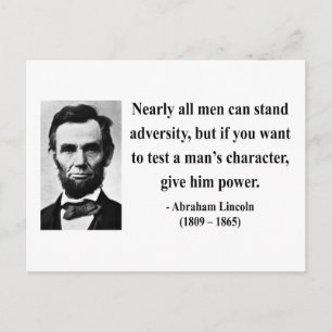 Carte Postale Abraham Lincoln Citation 6b
