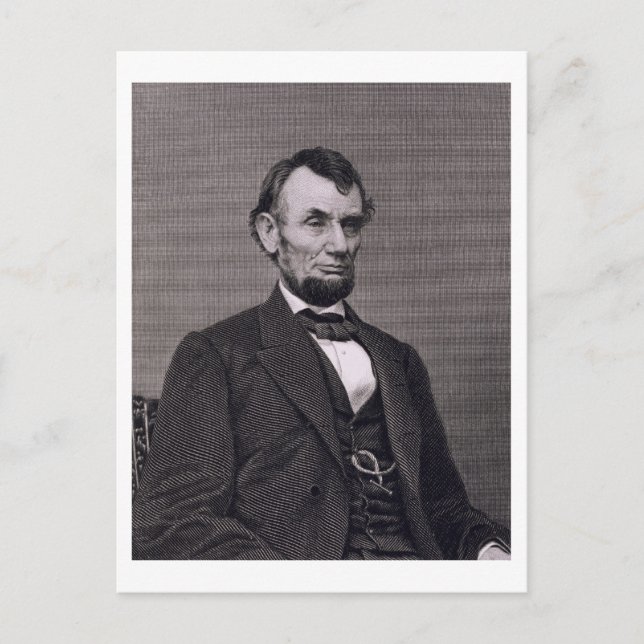 Carte Postale Abraham Lincoln, engraved from a photograph by Wil (Devant)