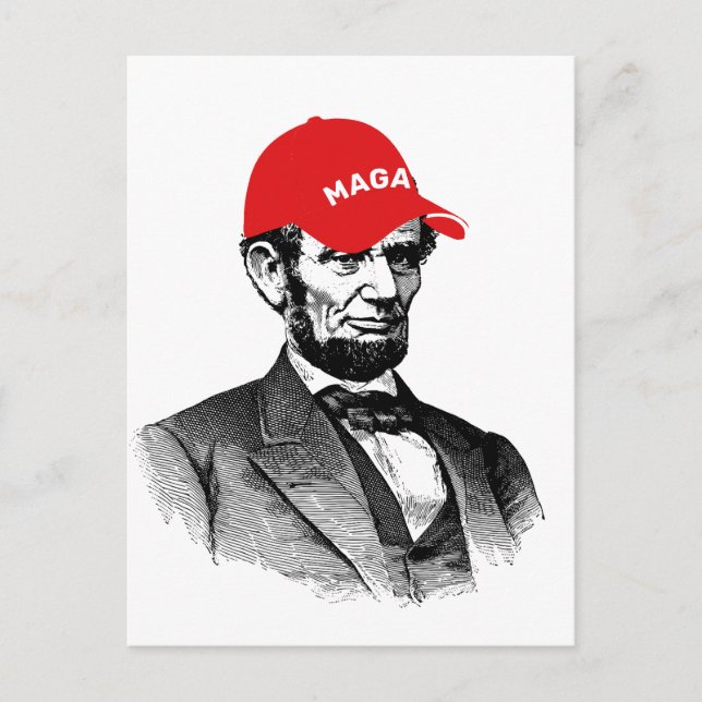 Carte postale Abraham Lincoln MAGA (Devant)
