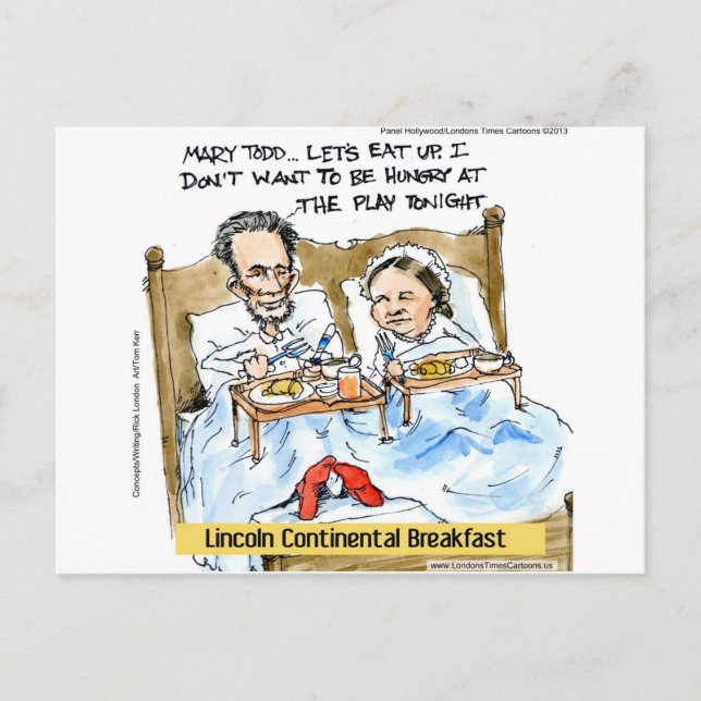 Carte Postale Abraham Lincoln & Mary Todd Petit Déjeuner En Cham (Devant)