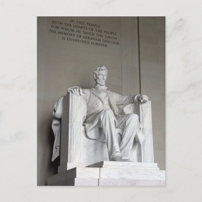 Carte Postale Abraham Lincoln Statue Lincoln Memorial Washington (Devant)