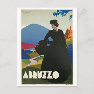 Carte Postale Abruzzes, Italie poster de voyage vintage